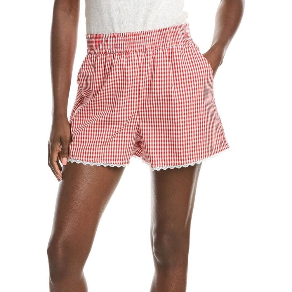 French Connection Womens  Lace-Trim Short, Pink